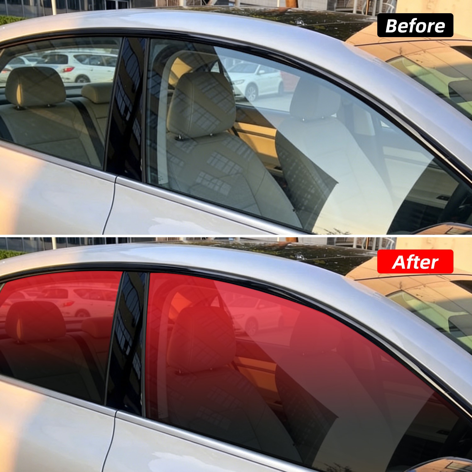 Car Window Tint Film 2-Color Gradients Film Windshield Sun Shade Heat & UV Block