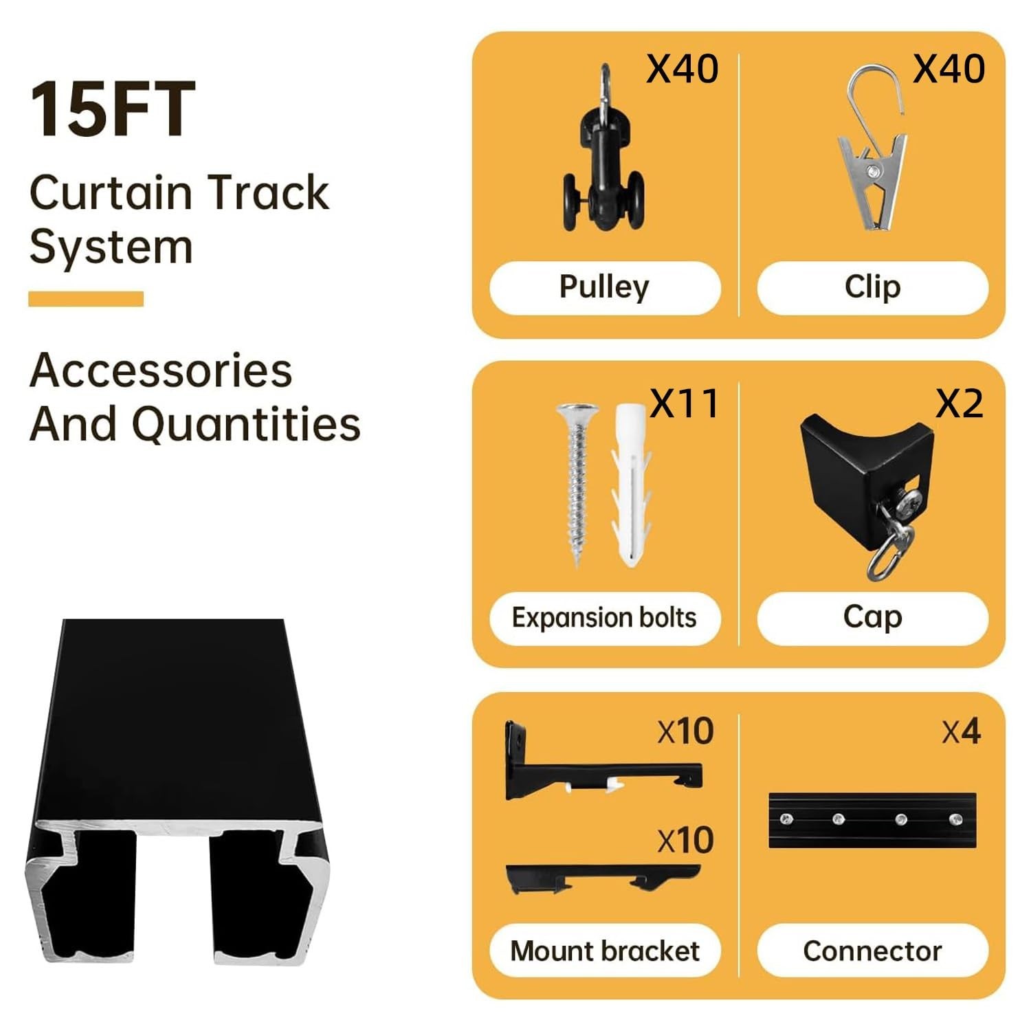 Curtain Tracks Ceiling Wall Mounted Heavy-Duty Curtains Rails Room Divider Tr…