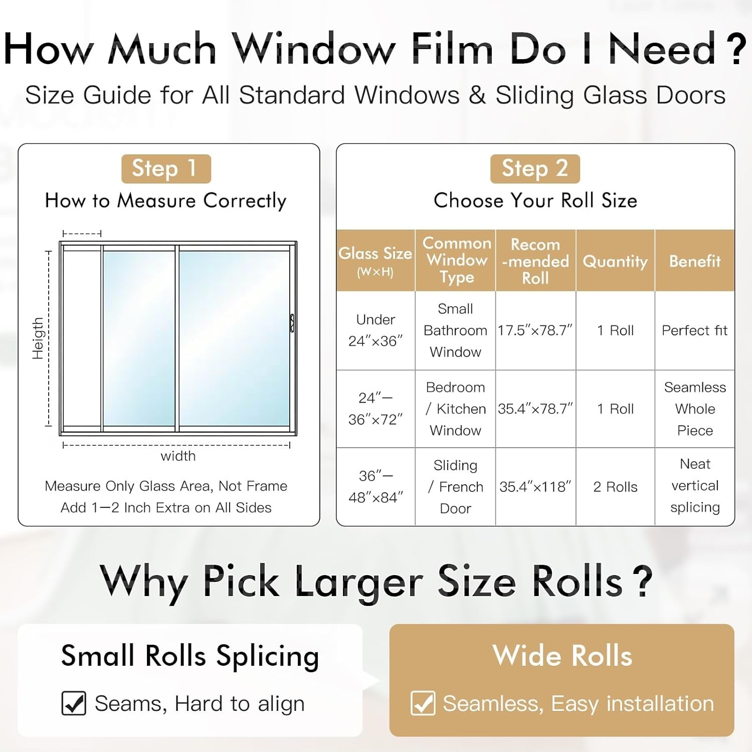 Window Privacy Film, Frosted Glass Film, Sun Blocking Static Cling for Bathro…