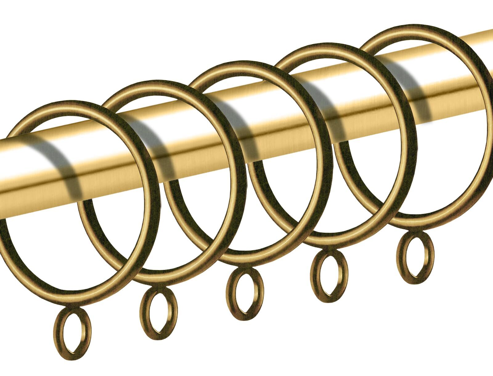42 Pack Metal Drapery Curtain Ring with Eyelet Glide Smoothly Curtain Rod Rings