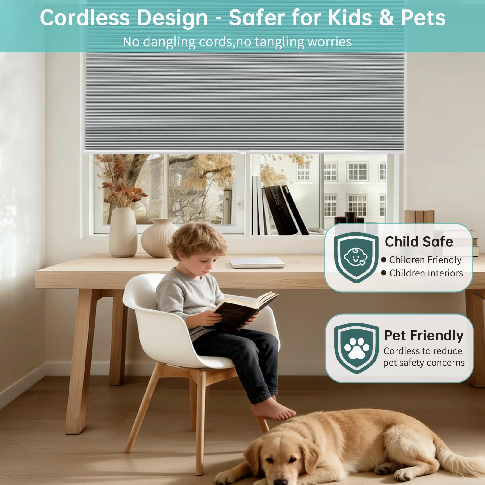 Changshade Blackout Cordless Cellular Shades Windowshoneycomb Blinds Thermal