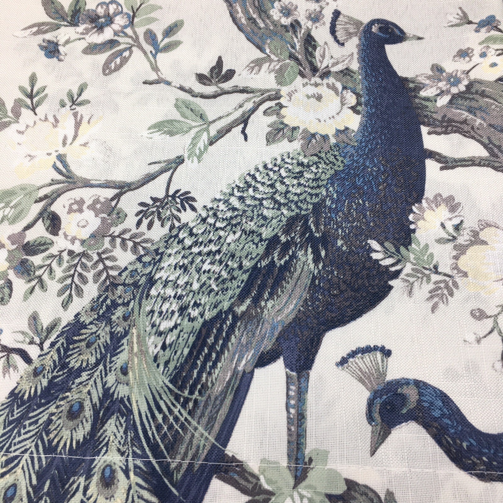 Laura Ashley Peacock 2 Window Curtain Panels 38×96 Belvedere Floral Blue Green