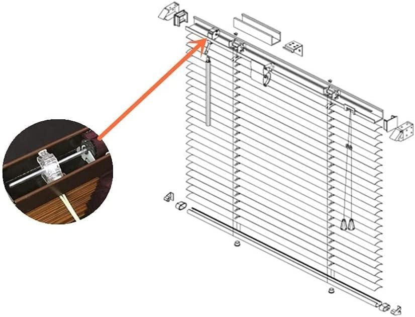 2Pcs Wand Tilter for 2″ Low Profile Horizontal Blinds Tilt Mechanism Hook