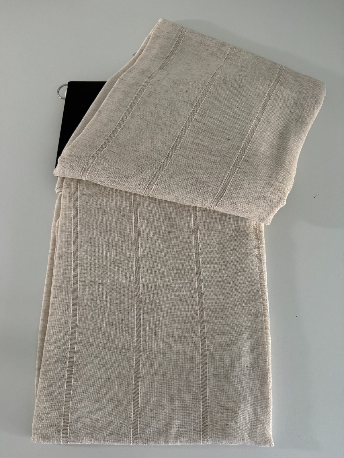New Ralph Lauren Window Curtains 2 Panels Beige 54 x 108 Linen Hamilton Back Tab