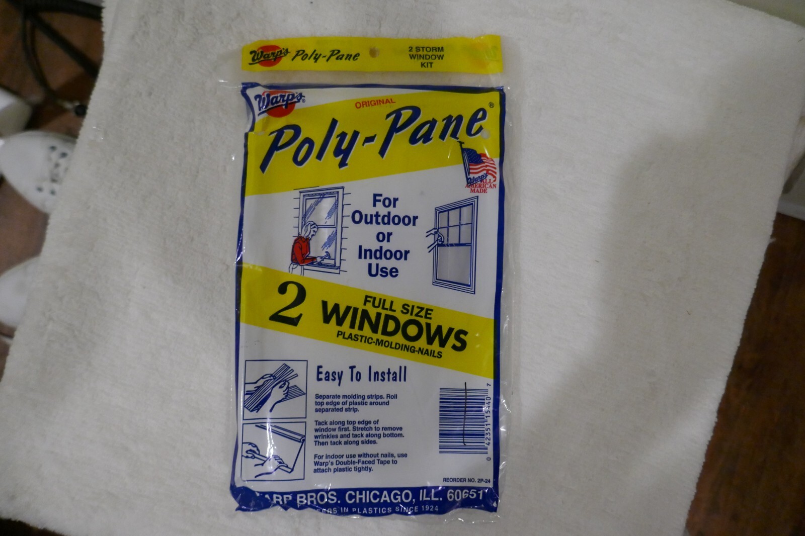 Warps 2P-24 36 X 72 Poly-Pane Storm Window Kit (Lot of 2)-cover 4 windows
