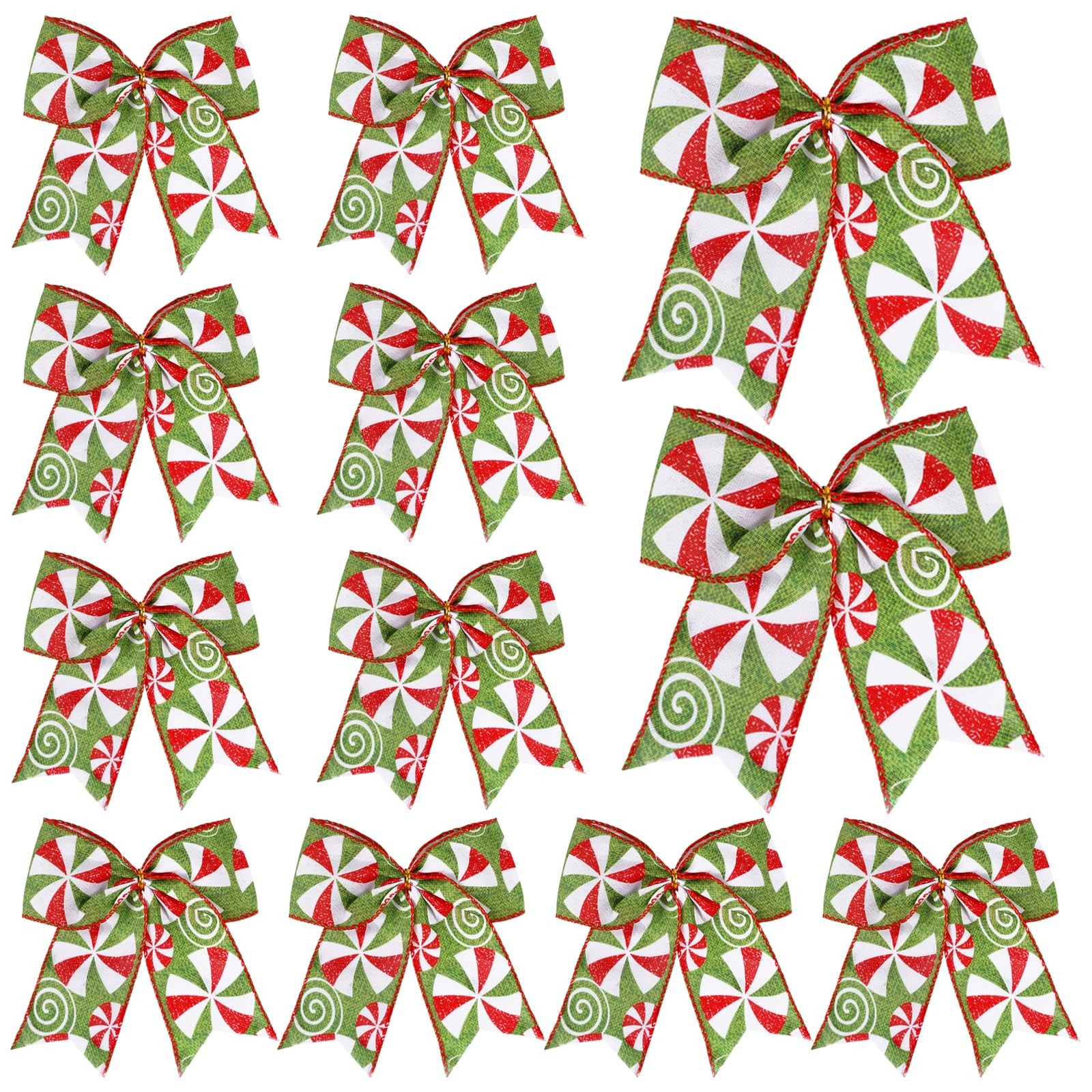 12 Lazos De 6.3 Pulgadas Grandes Para Arbol Adornos Decoracion Navidad En Oferta