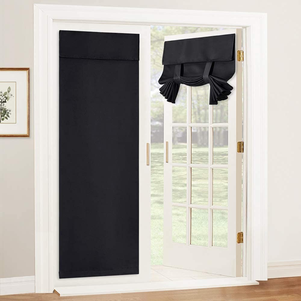 Blackout French Door Curtain – Privacy Thermal Insulated Window Shades for Pa…