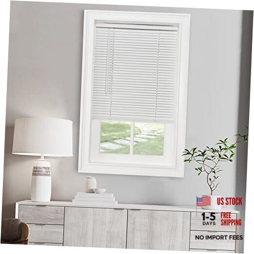 Cordless Light Filtering Mini Blind – 27 Inch Width, 64 27″W x 64″H Pearl White
