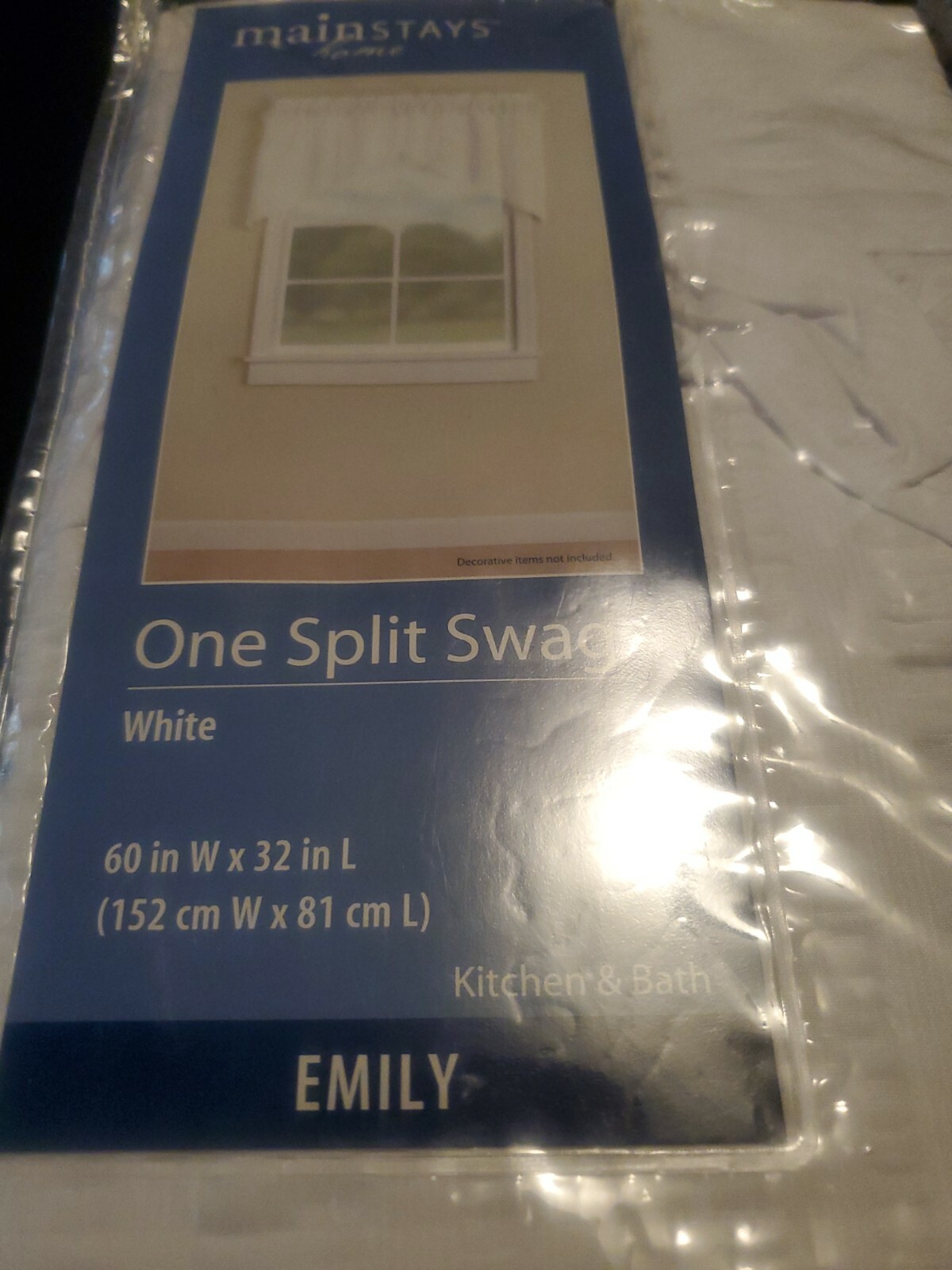MAINSTAYS HOME Emily One Split Swag White [60″ W × 32″ L] New