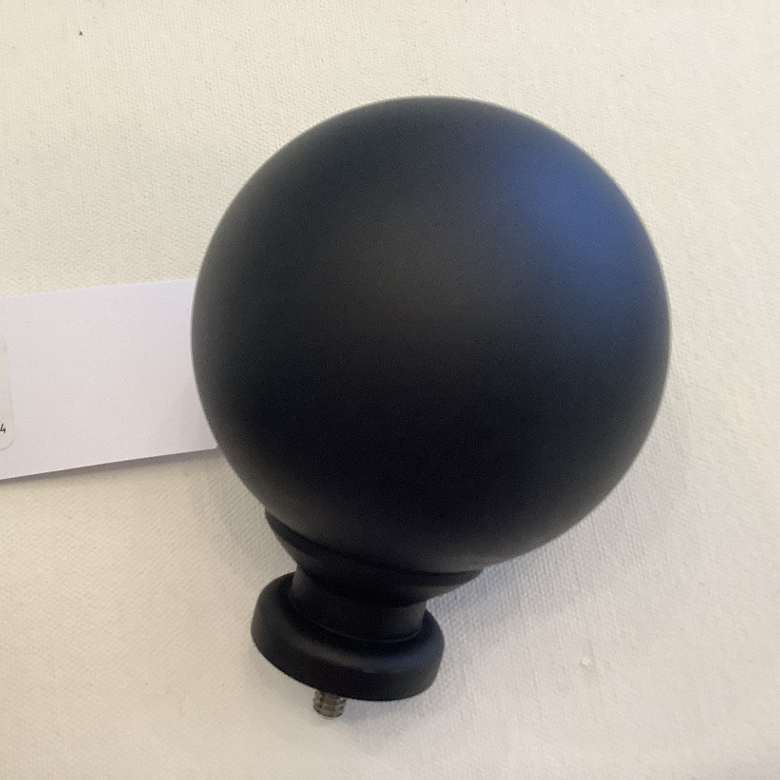 RH Restoration Hardware Easton Solid Brass Ball Finials Large Set of 2pc Black