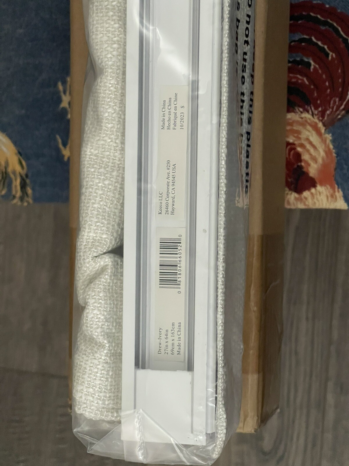 ECLIPSE Drew Noise Reducing Blackout Cordless Lined 27 in x 64 in, Ivory ✅