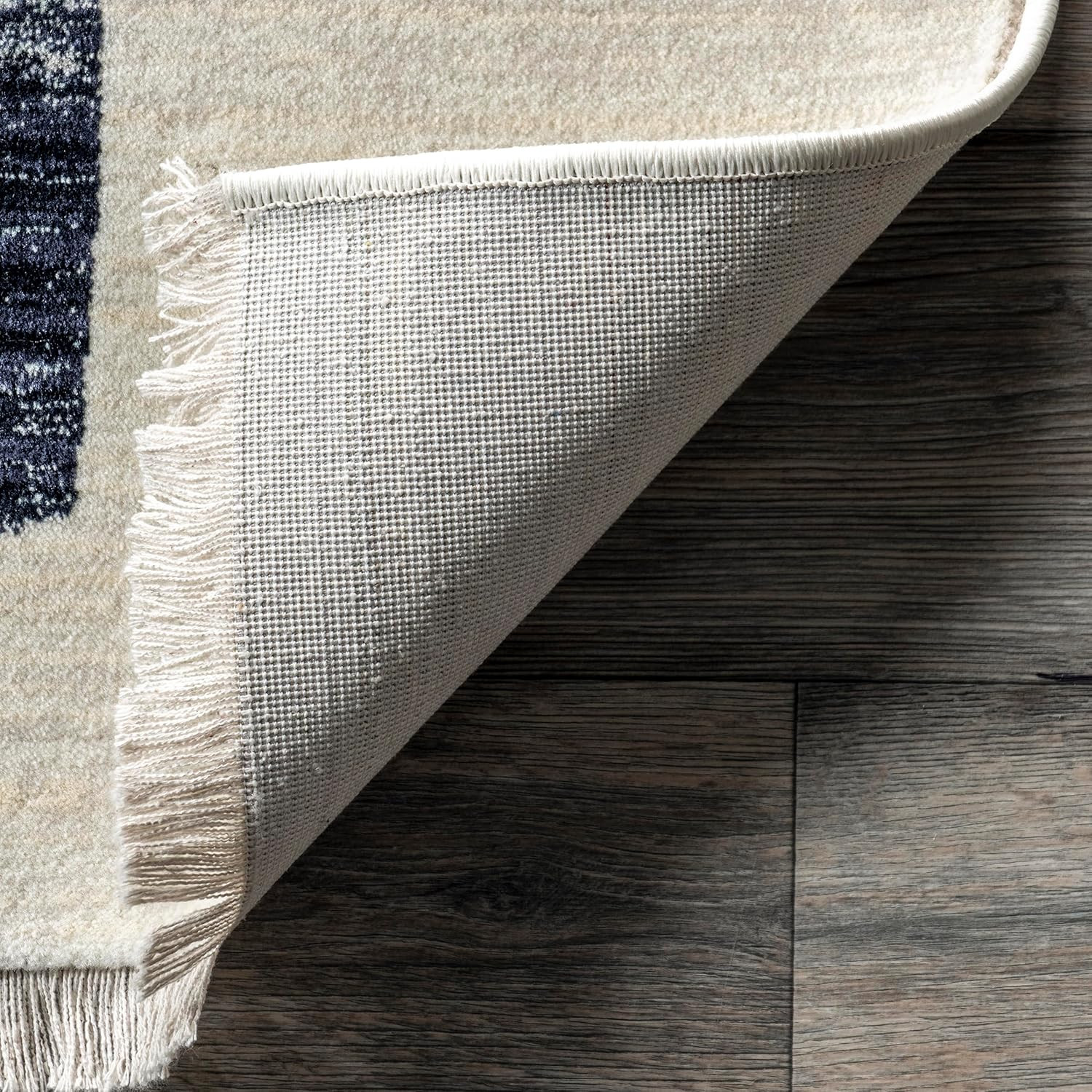 Fringed Beige/Multicolor Area Rug, 6’7″ x 10’2″, Soft, Stain Resistant, Durable
