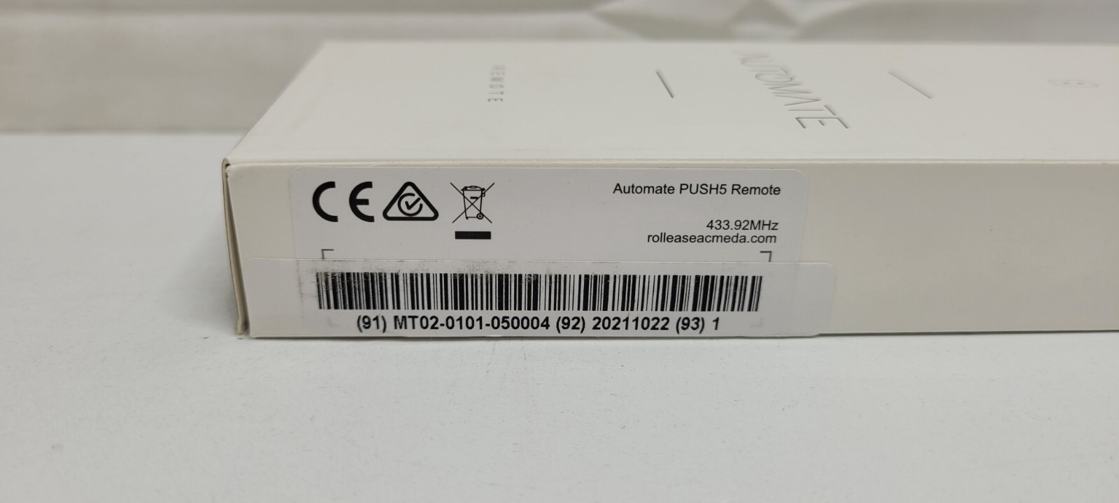 Automate Paradigm Push 5 Hand Held Remote Control for Roller Shades PUSH5