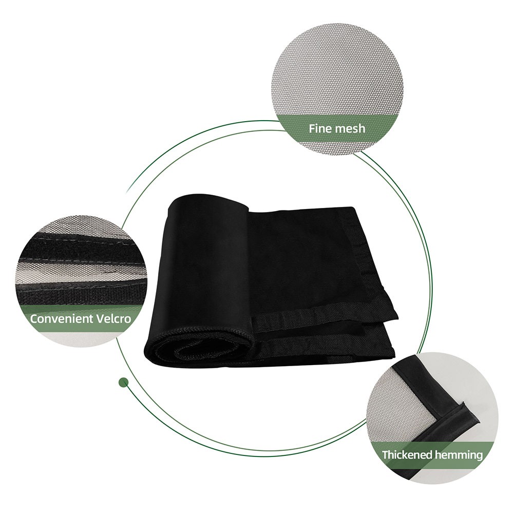 Retractable Garage Door Screen Heavy Duty Mosquito Insects Bugs Mesh Net 1/2 Car