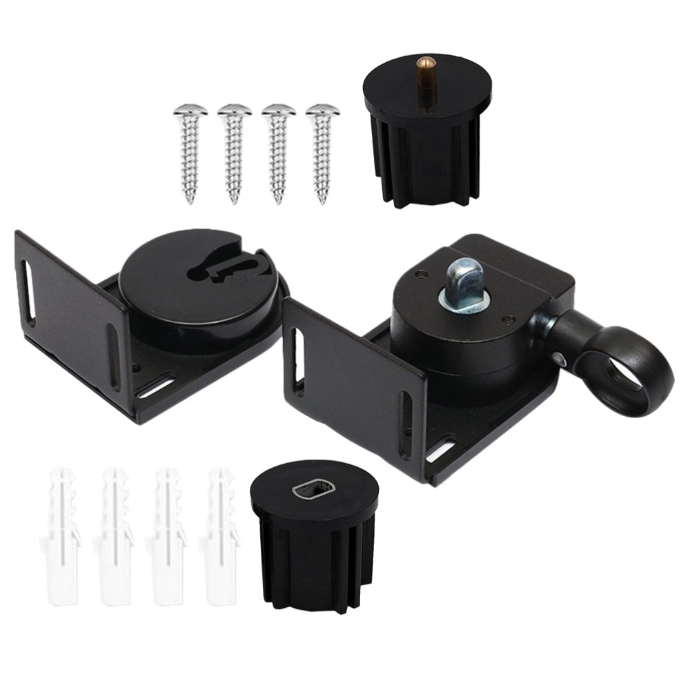 Cordless Roller Blind Bracket Black Plastic Metal Replacement for Indoor Outdoor