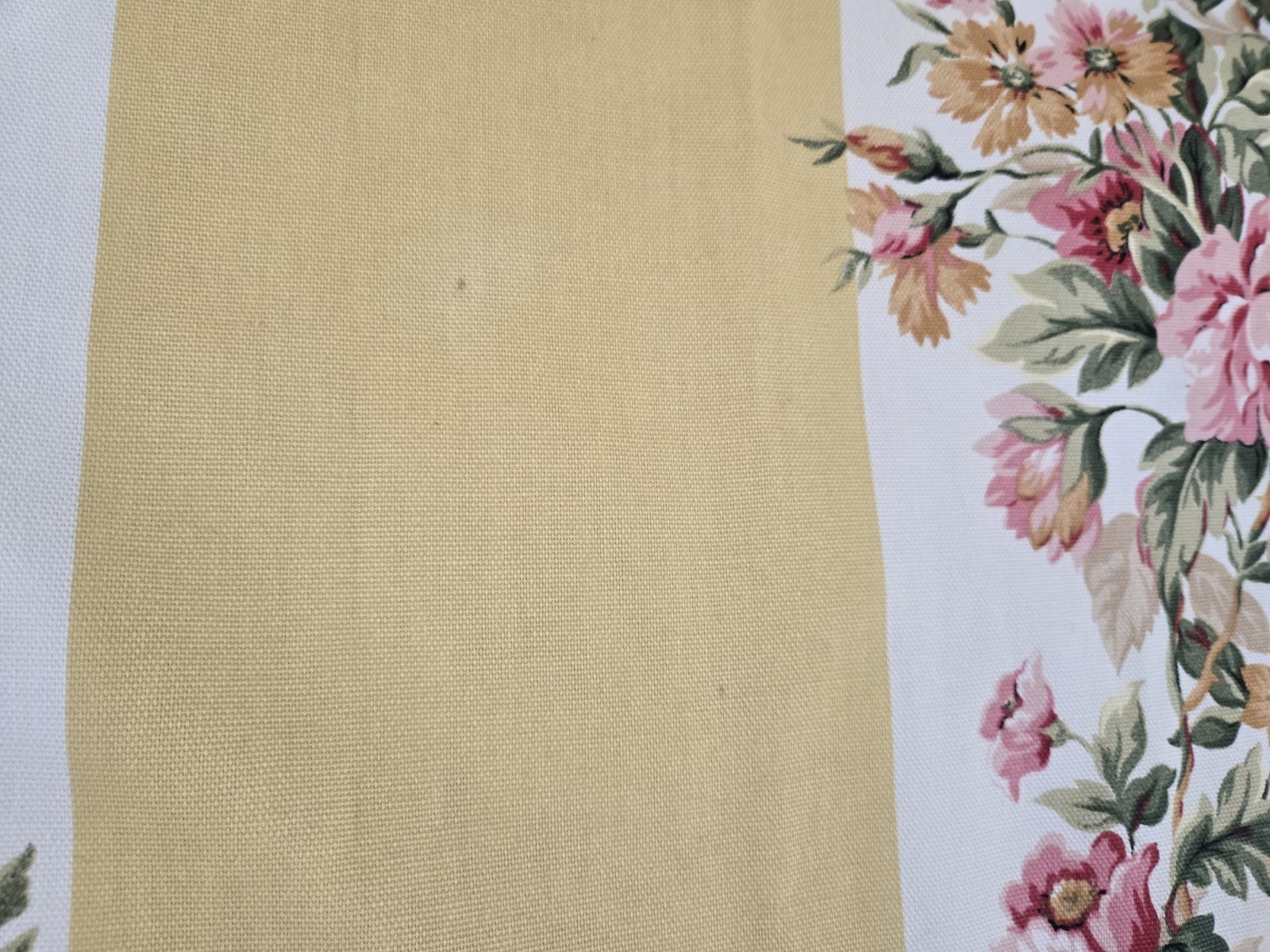 2 Custom Ralph Lauren Water Front Yellow Floral Pinch Pleat Drapes W41xL93