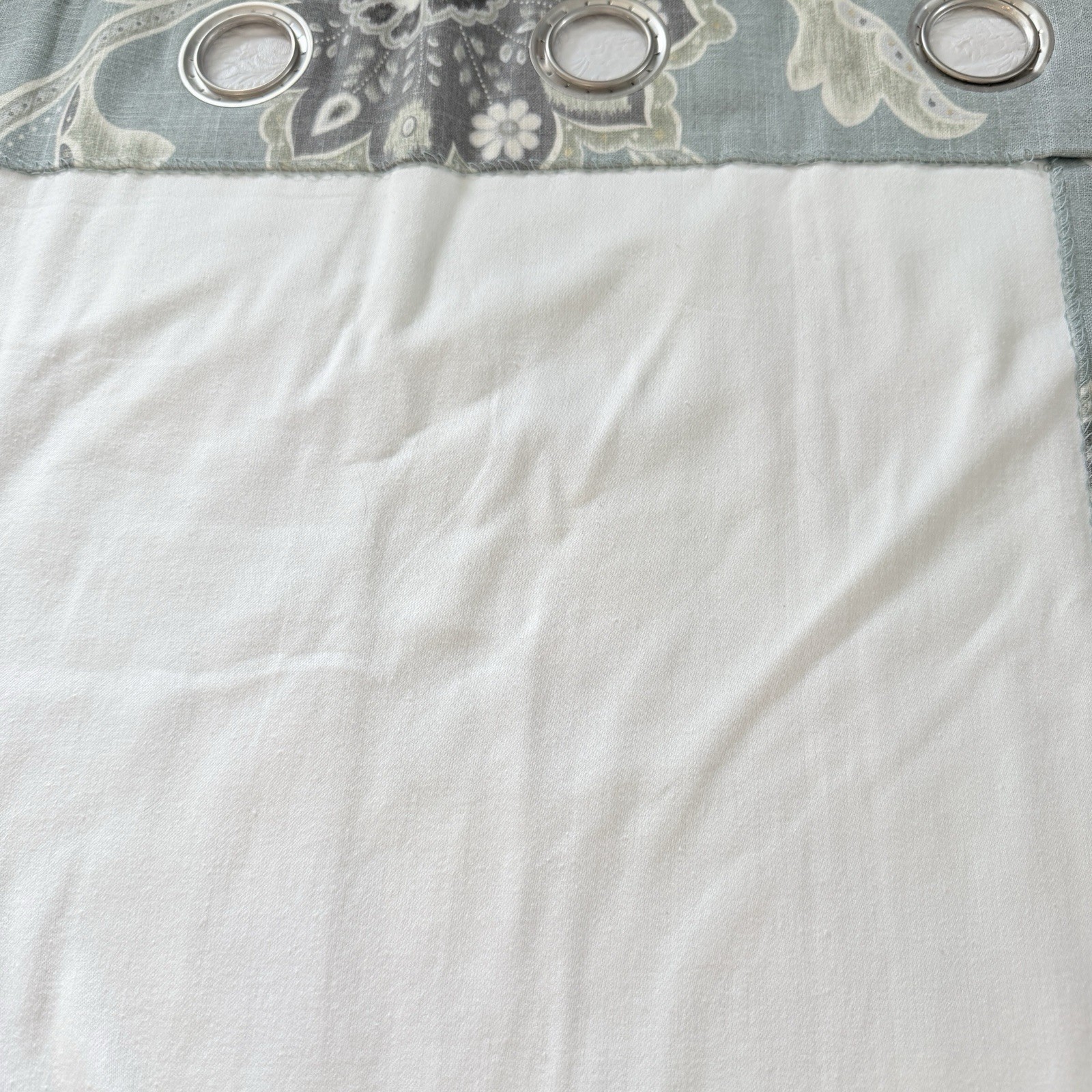 Custom Braemore Linen Blend Floral Lined Curtain Panels Ankara Pond 99×94 SET
