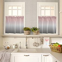 Windows Valances Curtain Pink and Grey Ombre Kitchen Valances Rod Pocket