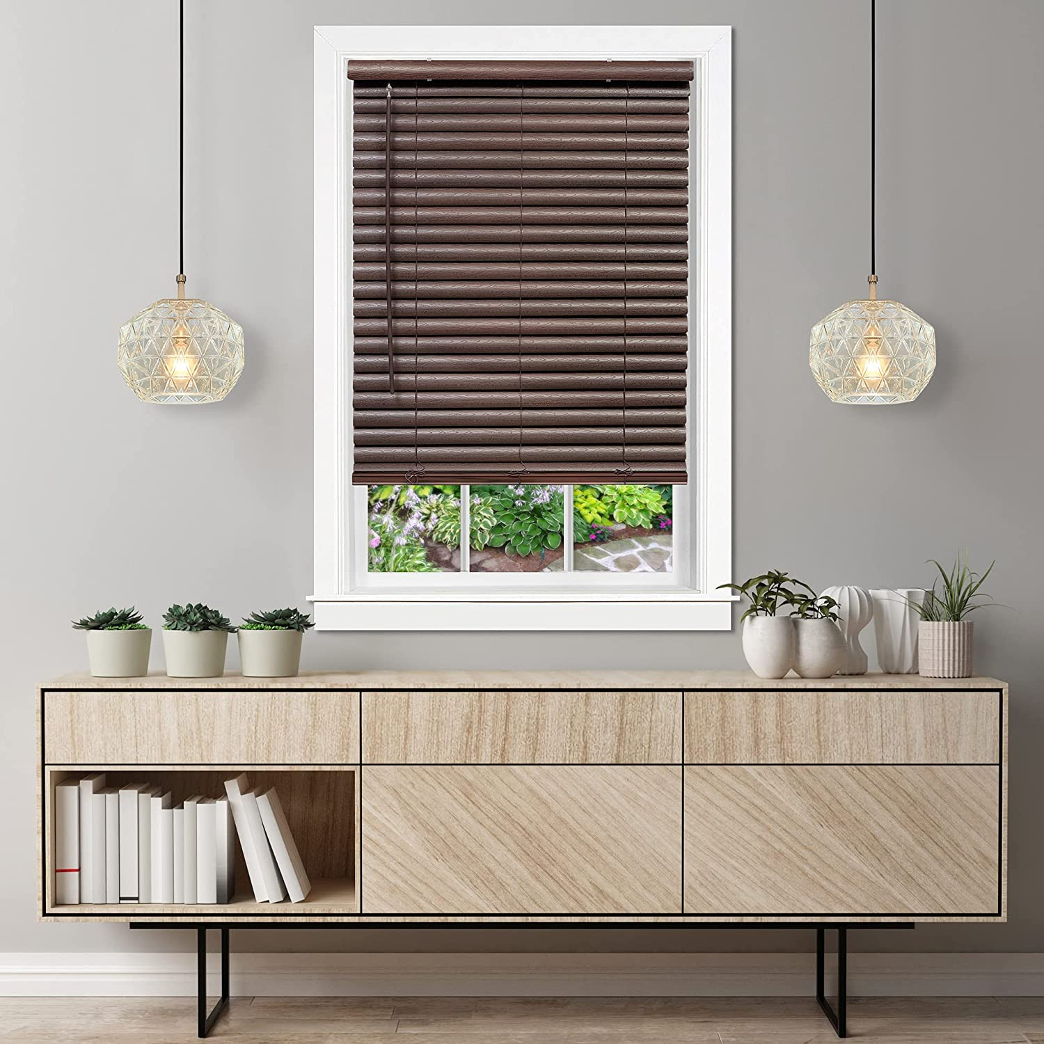Cordless Mahogany Room Darkening Venetian Blinds – 48×64 Inch by Achim Home Deco