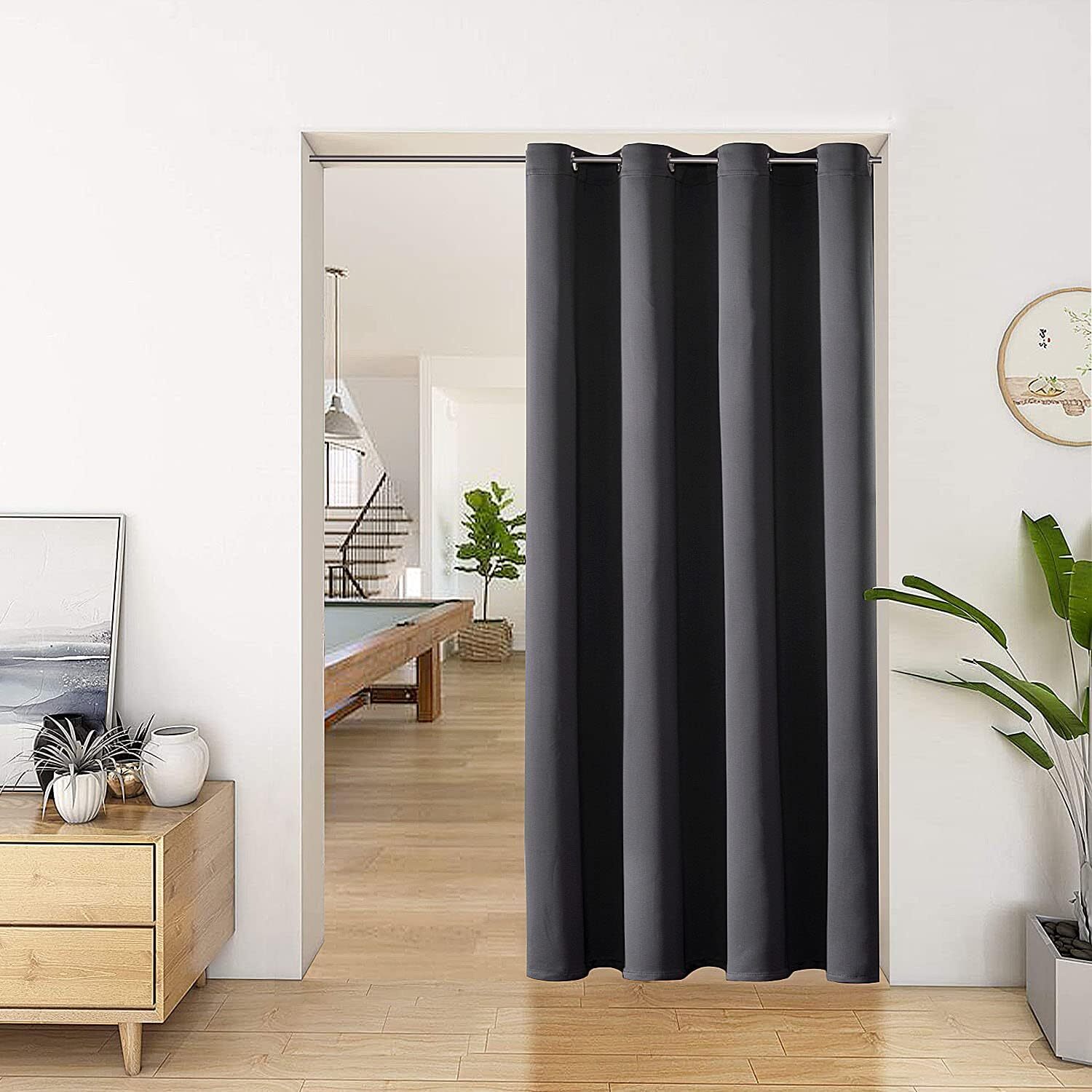 Blackout curtains for doorways and closets(1 panel, 34 x 80 inches)