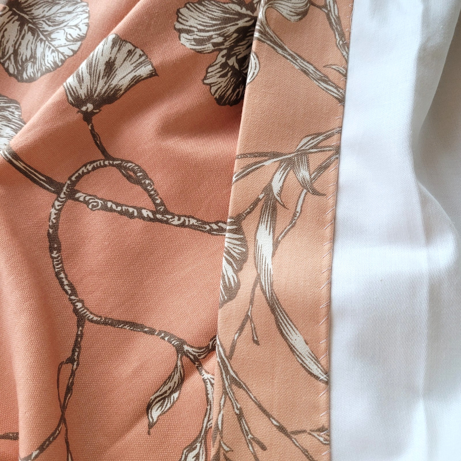 Custom Curtain 2 Panels Lined 107″ Long Drapery P Kaufmann Floradora 100% Cotton