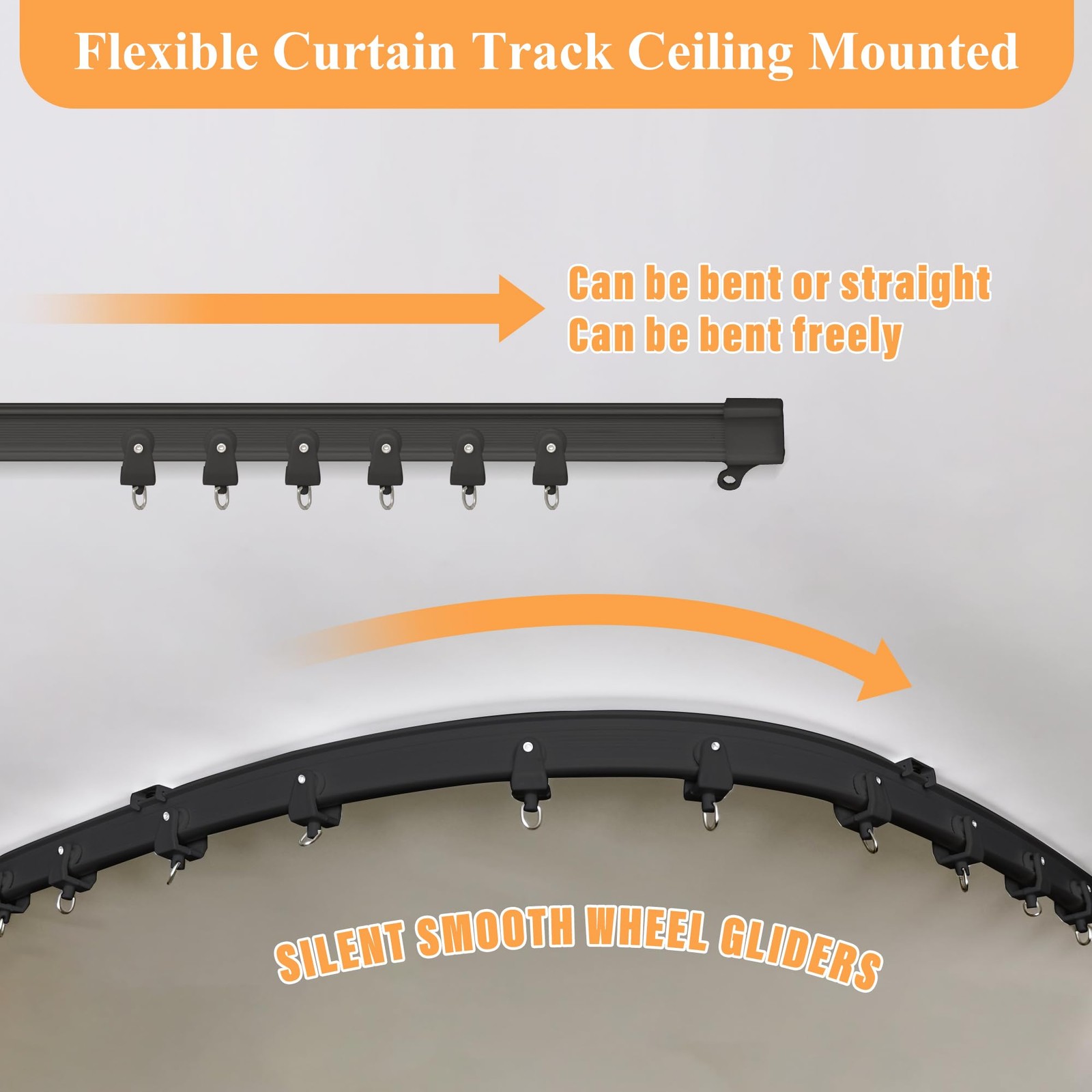 Makefeile Room Divider Curtains Flexible Ceiling Tracks Setblackout Curtain