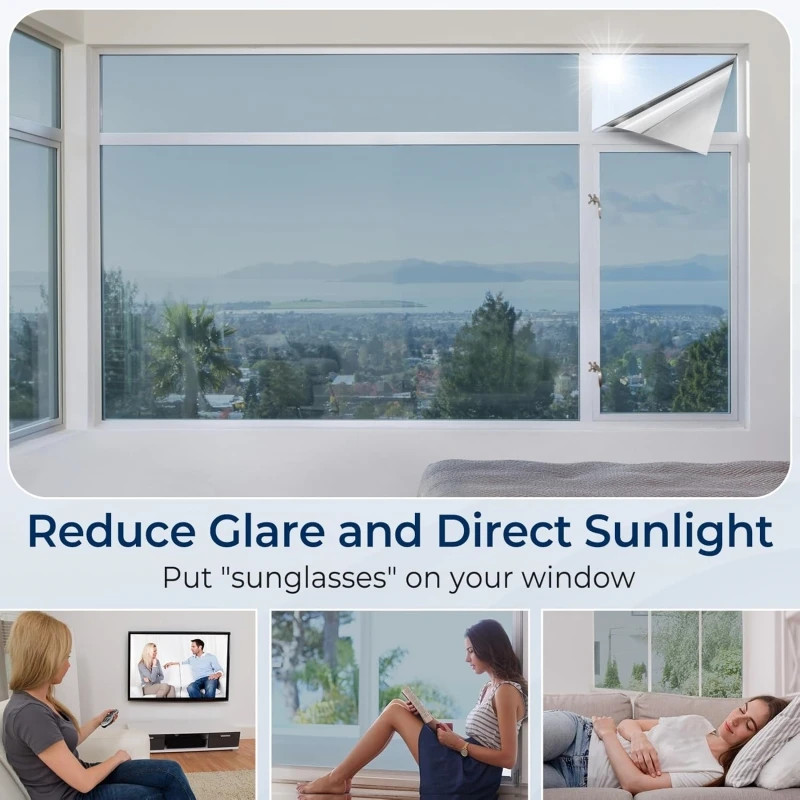 Window Film Mirror Effect One Way Vision Privacy Protection Anti-Uv Rejection Bu