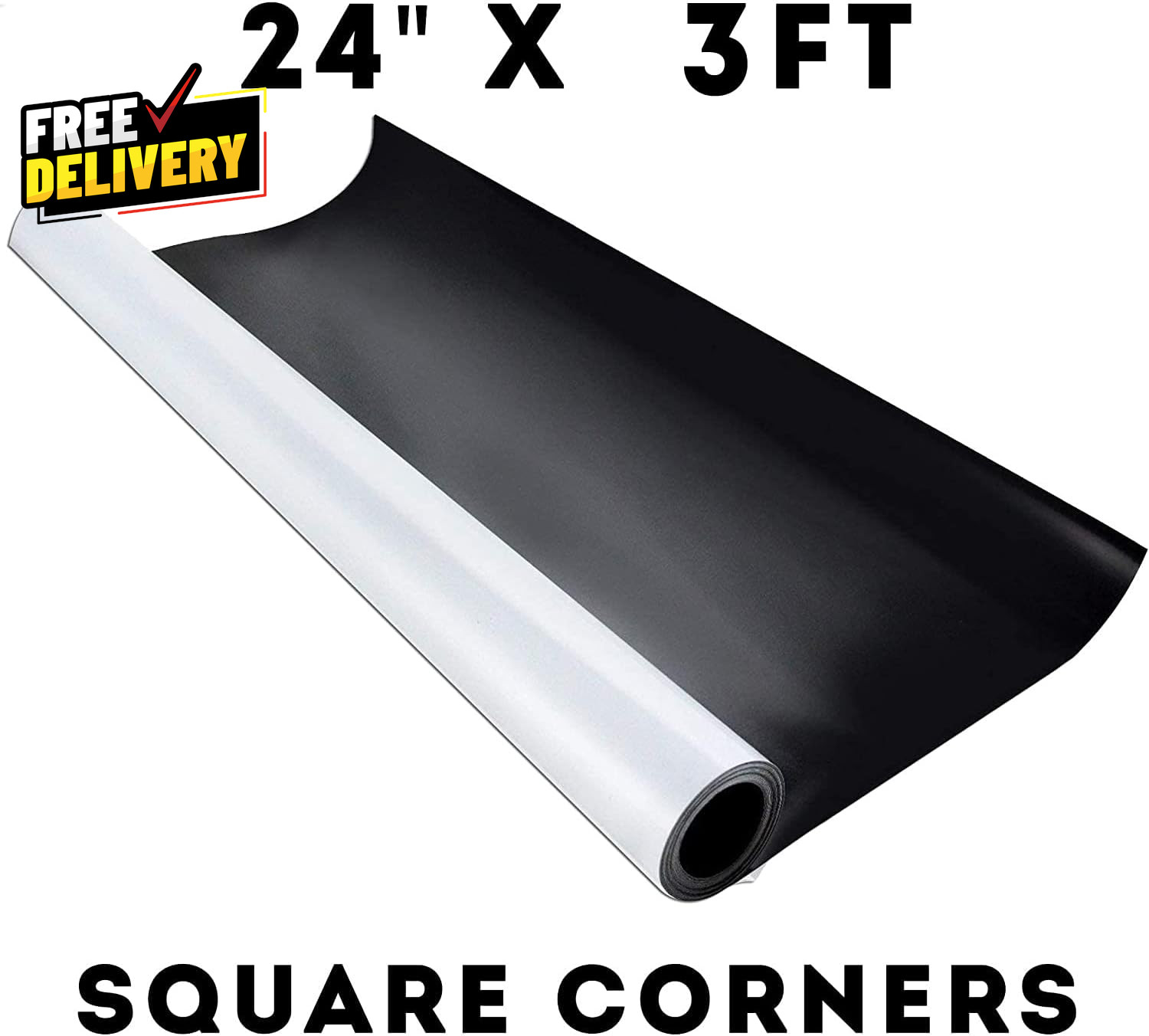 Blank Magnet Sheets Roll 24-Inches Wide – .30Mil Flexible, Printable, White Viny