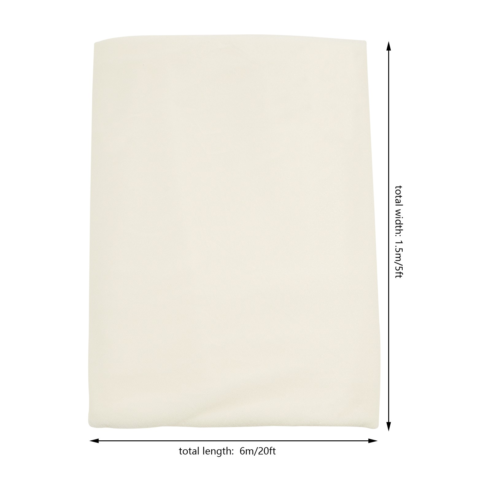 6pcs Beige Ceiling Drapes Professional Sheer Ceiling Curtain Party Decor 5×20 ft