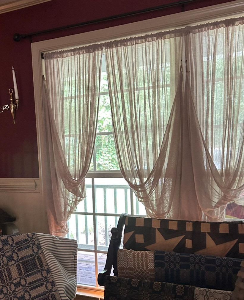New Primitive Heirloom OAT Single Curtain Panel 63″L Semi Sheer