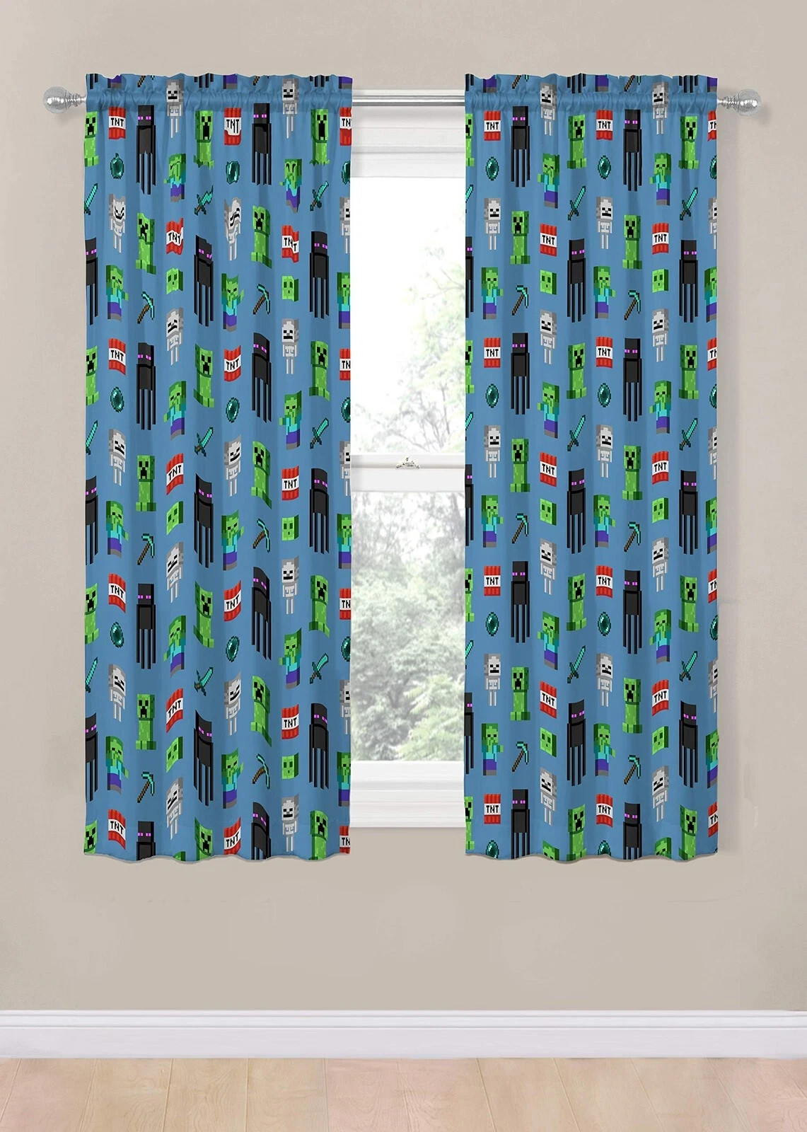 Jay Franco Minecraft Monster Hunters 63″ Inch Drapes – Beautiful Room Décor &