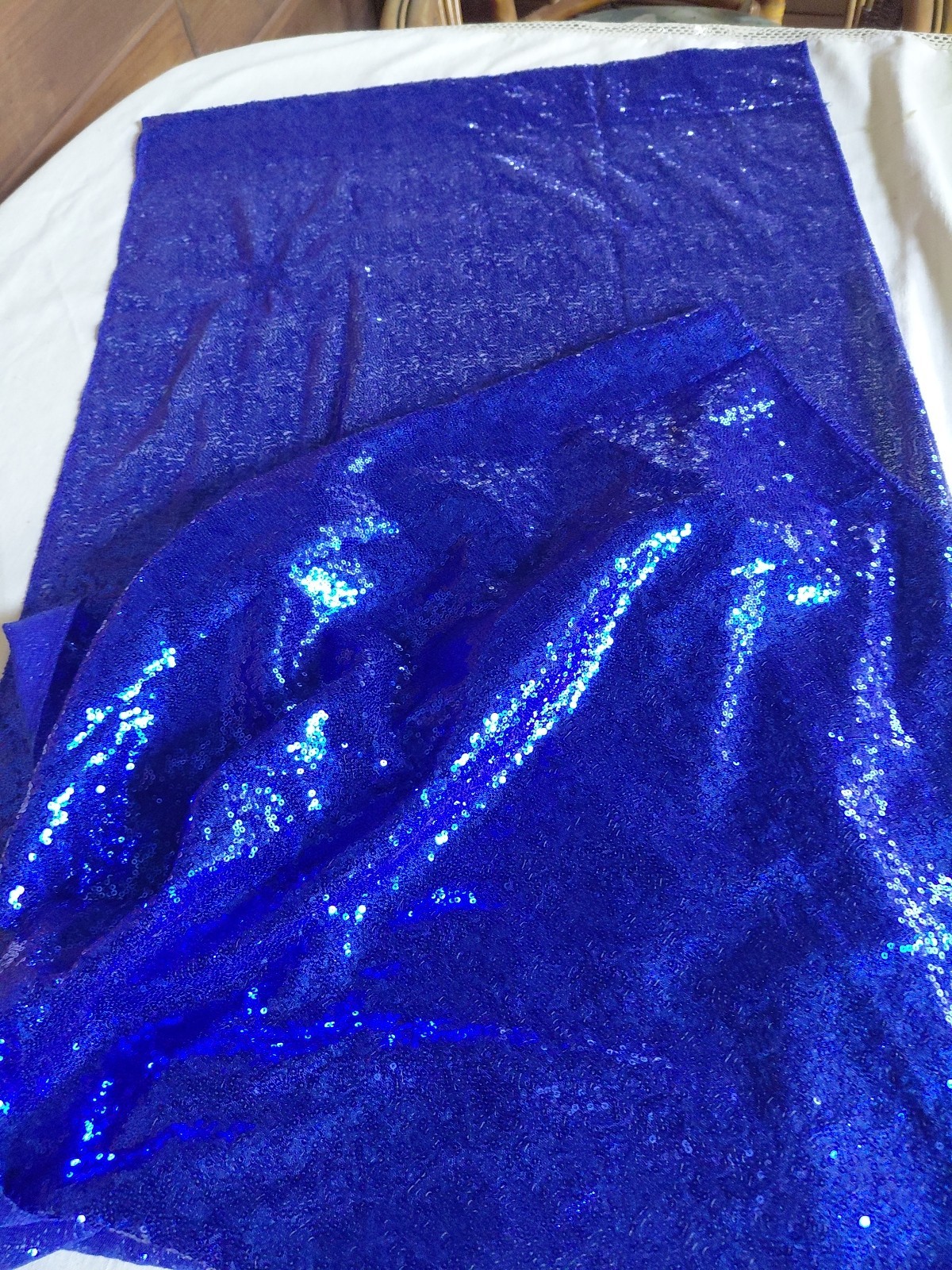 Sheer Sequin Curtains Panels 24 X 96 Royal Blue NWOT 4 Panels