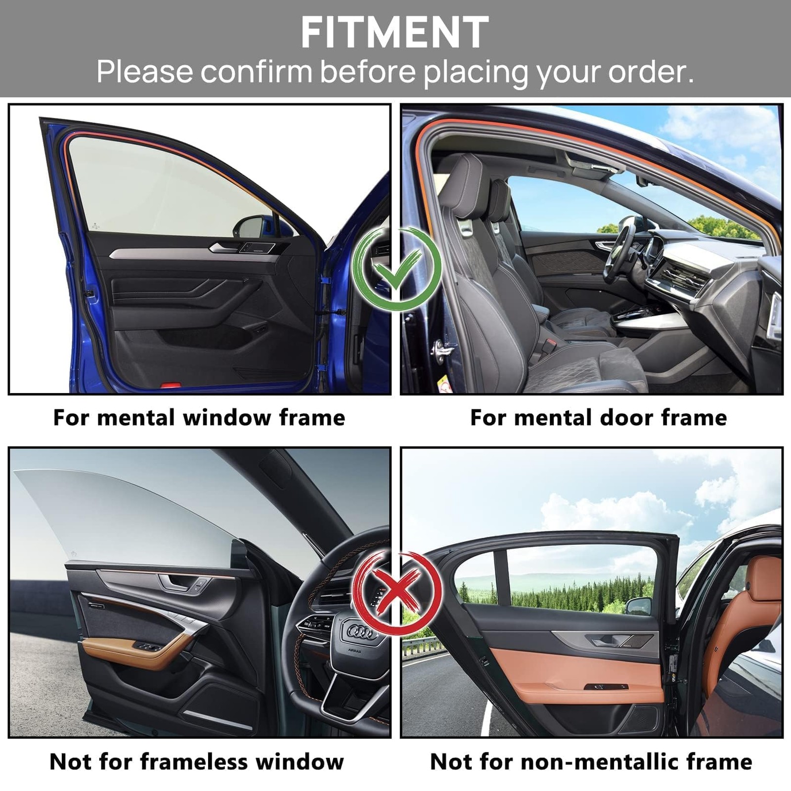 Side Window Sun Shade Magnetic Universal Sunshade Privacy Blinds Car Black