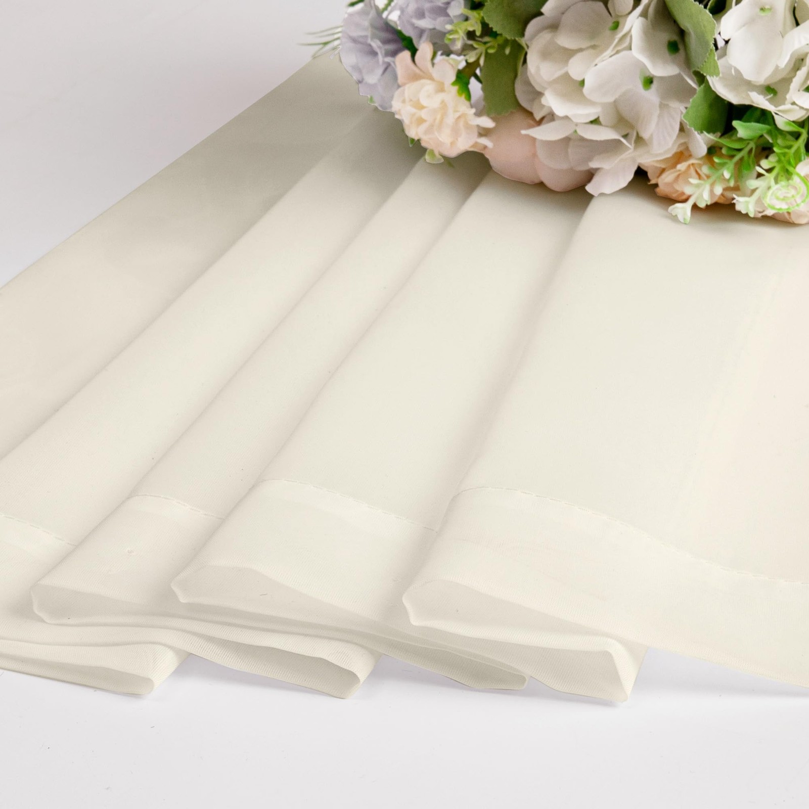 Cream Sheer Curtains 84 inches Long 2 Panels Set for Bedroom Living Room, Sof…