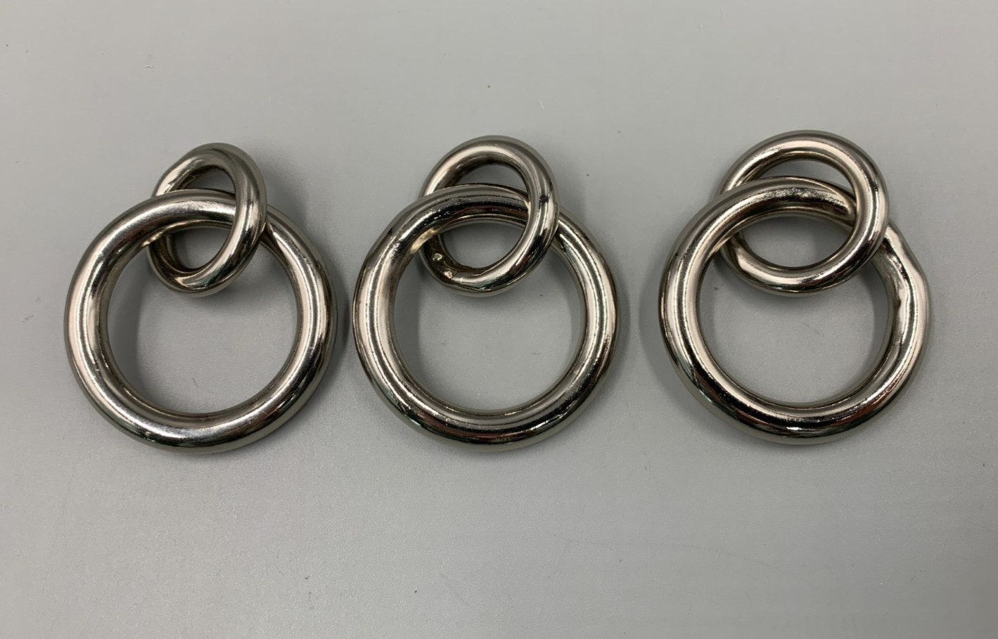 Pottery Barn Standard Curtain Round Rings S/3 Small 0.75″ Nickel #S2052C