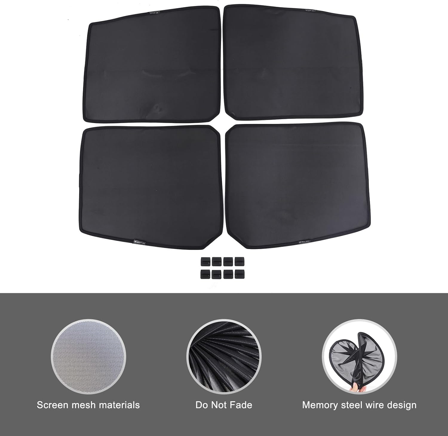 4PCS Sunroof Shade for Hummer EV 2022-2026 SUV Pickup Heat Insulation Cover