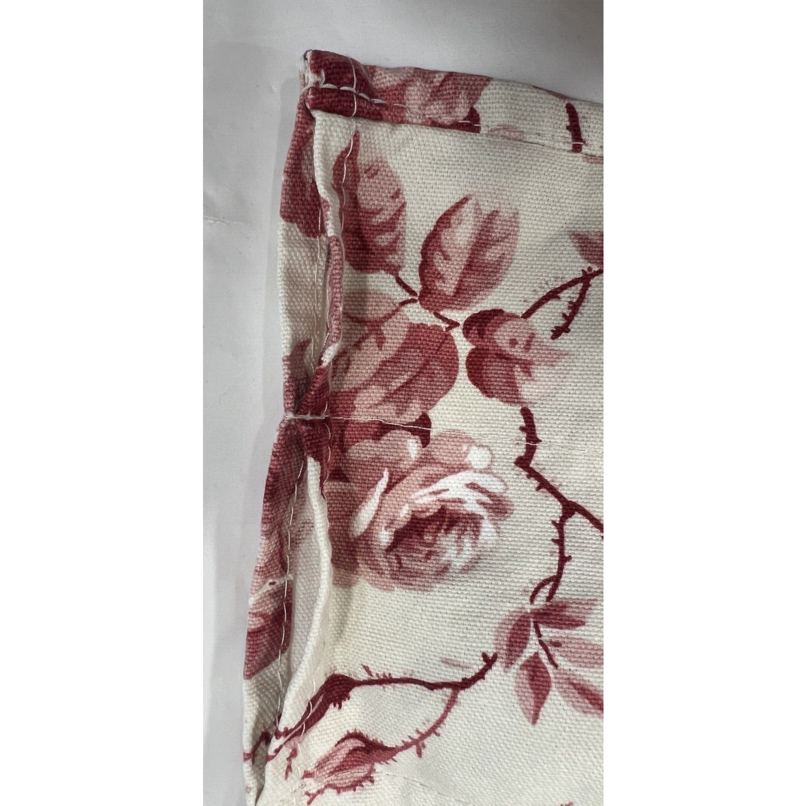 Waverly Red Rose Ivory Toile Valance Curtain 15 X 77 Home Decor Crafts Quilting