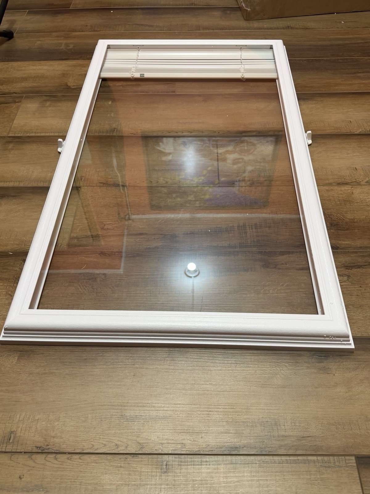 White Cordless Add-On Blinds for Raised Frame Doorglass L: 39 W: 22-3/4