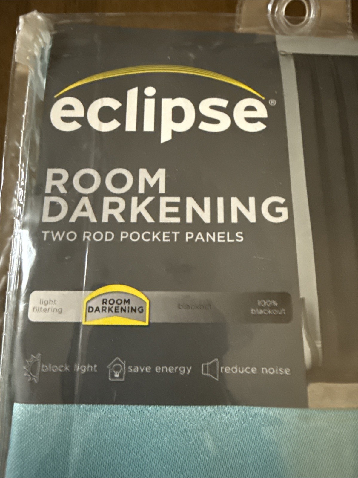 NEW Eclipse Kendall Turquoise Blackout Thermal Curtain Panel 26x84in #CT5