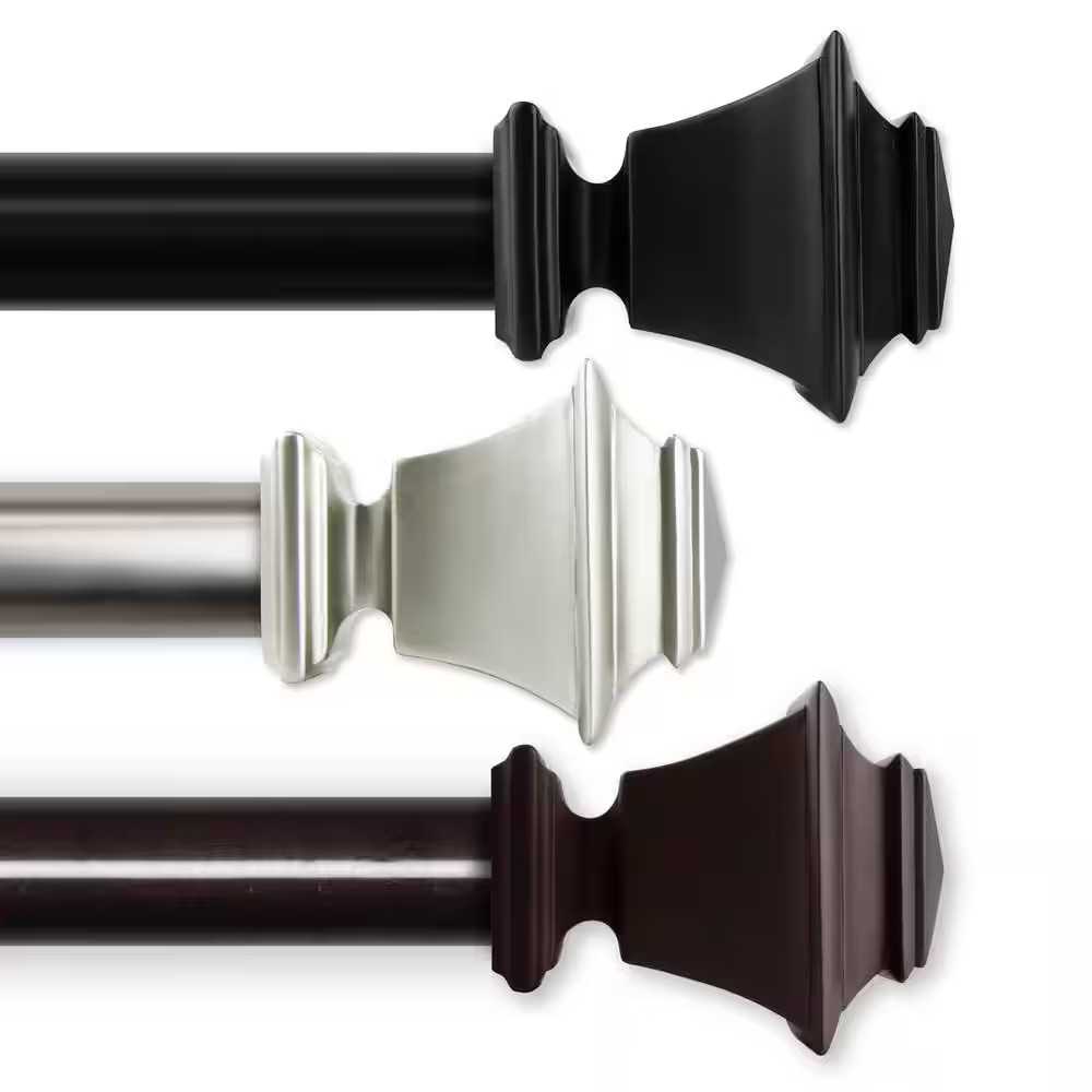 Bach 1.5 In. Non-Telescoping Single Curtain Rod 9 Ft. in Cocoa