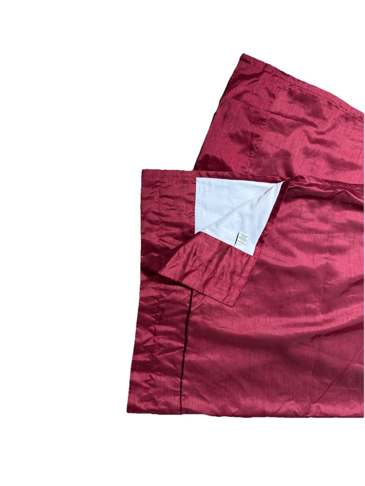 Chris Madden Set 6 Curtains Panels Red Faux Silk Lined Rod Pocket 86 Luxury Home