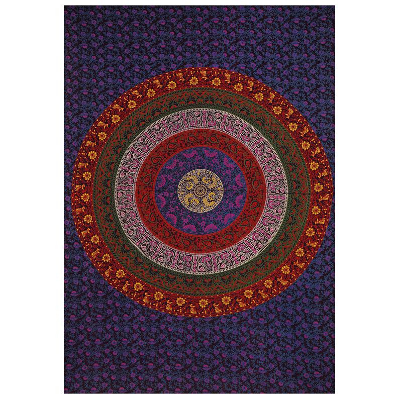 Indian Mandala Curtains Window Wall Drapes Panel Boho Hippie Tapestry Room Decor