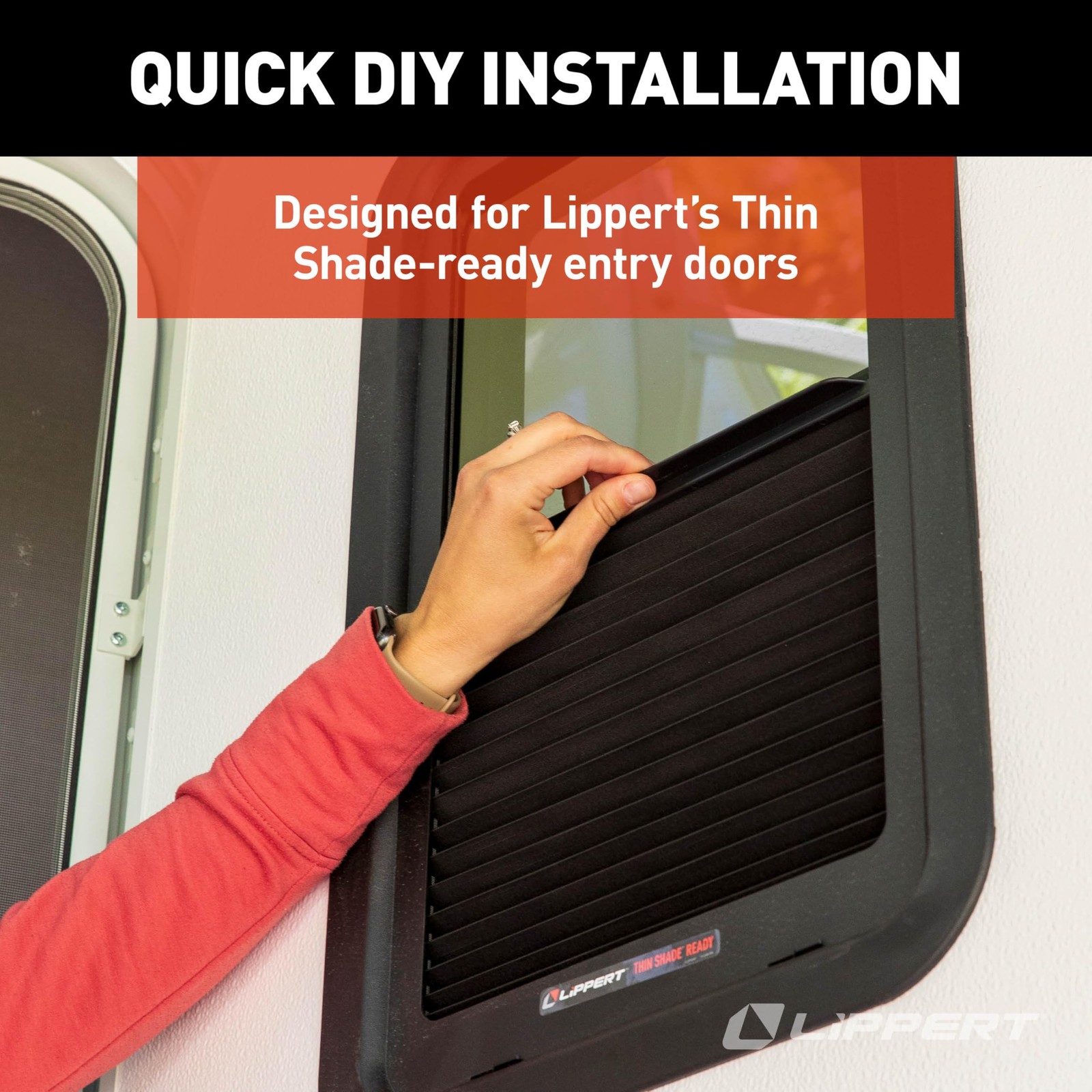 EcoCell RV Window Shade for Entry Doors Sun Protection, Easy Install, Smooth