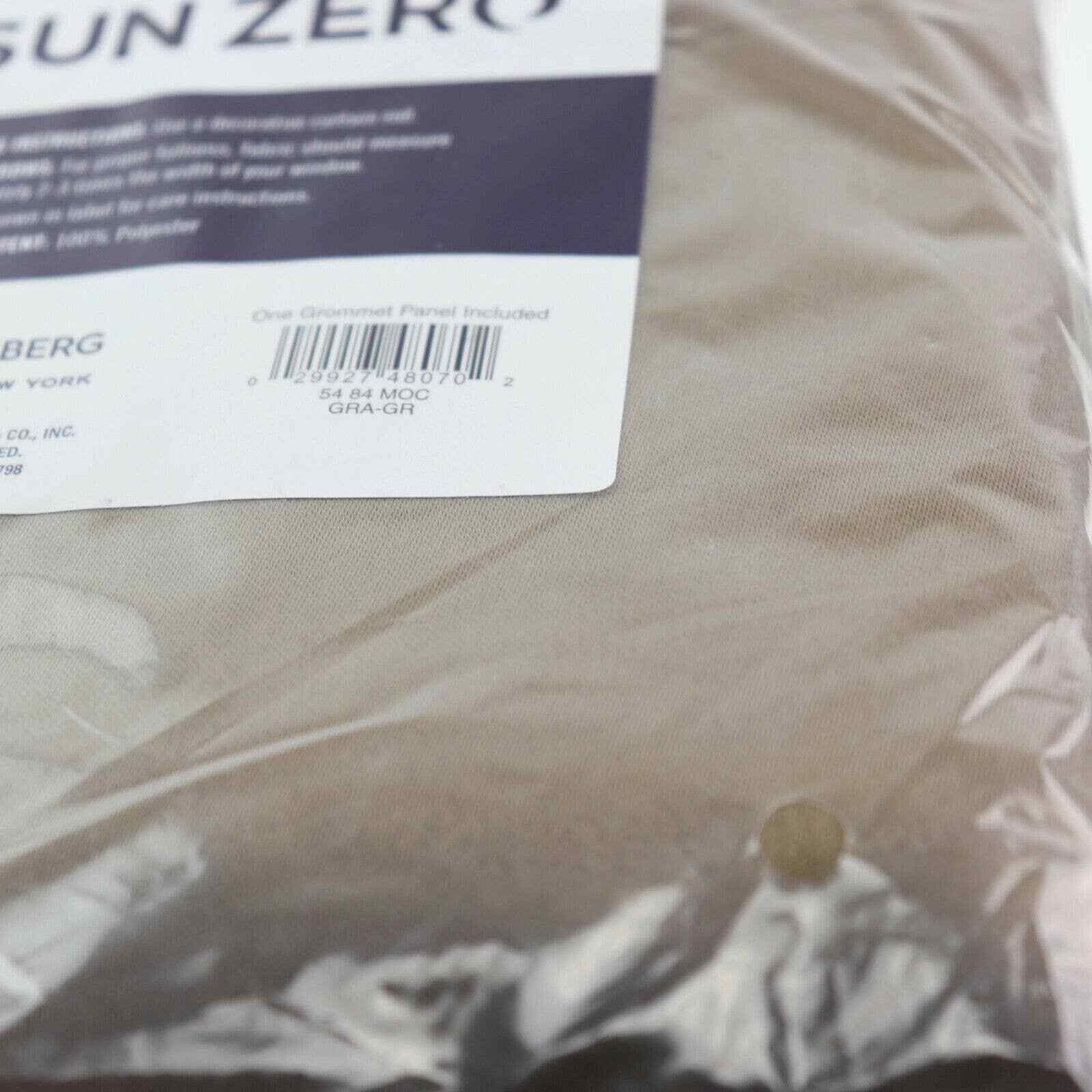 Sun Zero Lichtenberg Mocha Brown Grommet Curtain Panel 54×84 100% Polyester NEW