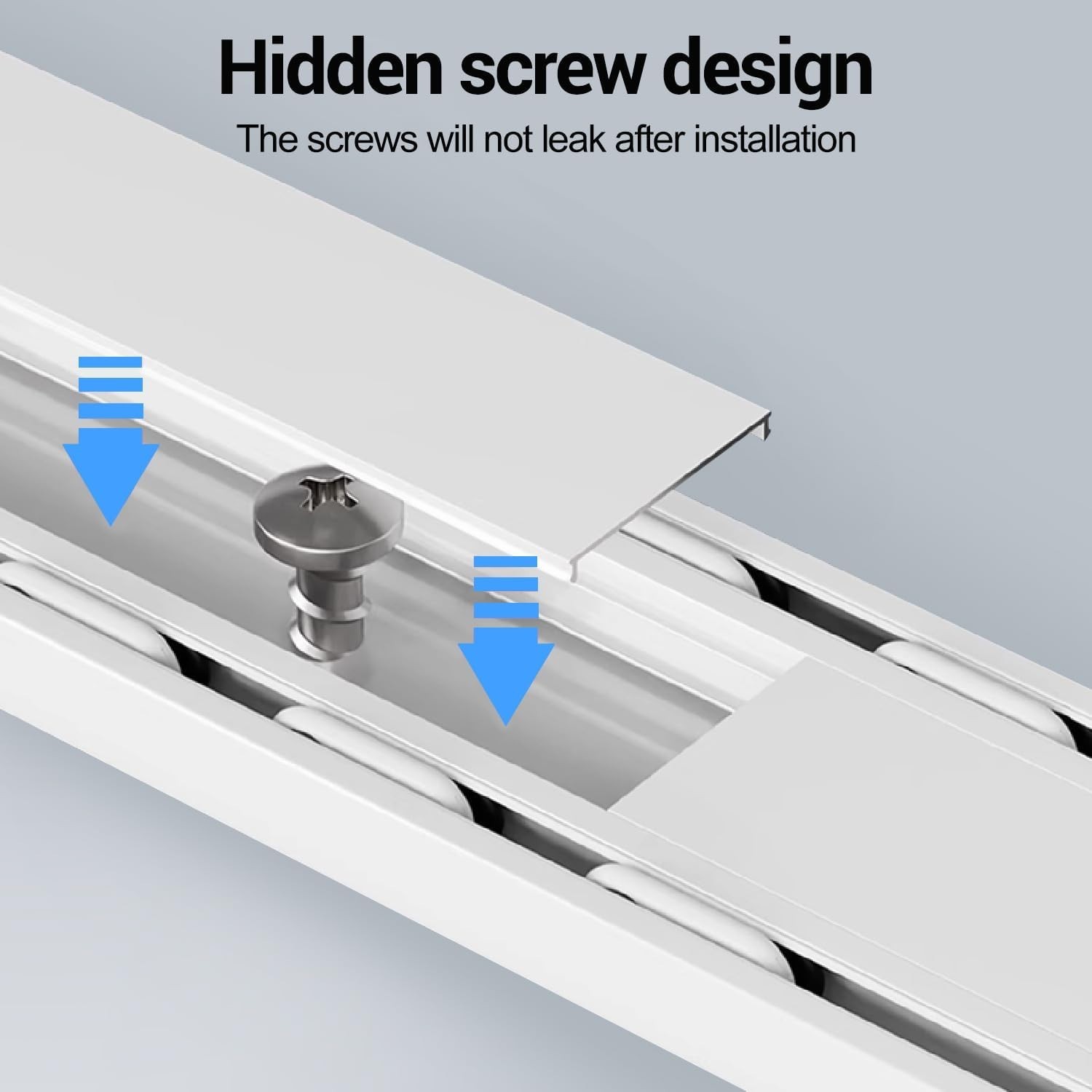 Double Row Curtain Track Ceiling Mounted, Silent Heavy Duty Curtain Track System