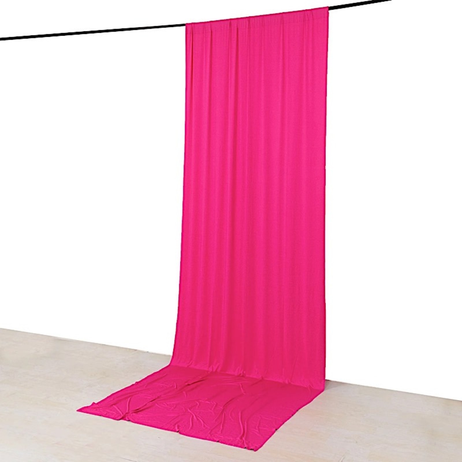 5 ft x 14 ft FUCHSIA 4-Way Stretch Spandex Divider Backdrop Curtain Wedding