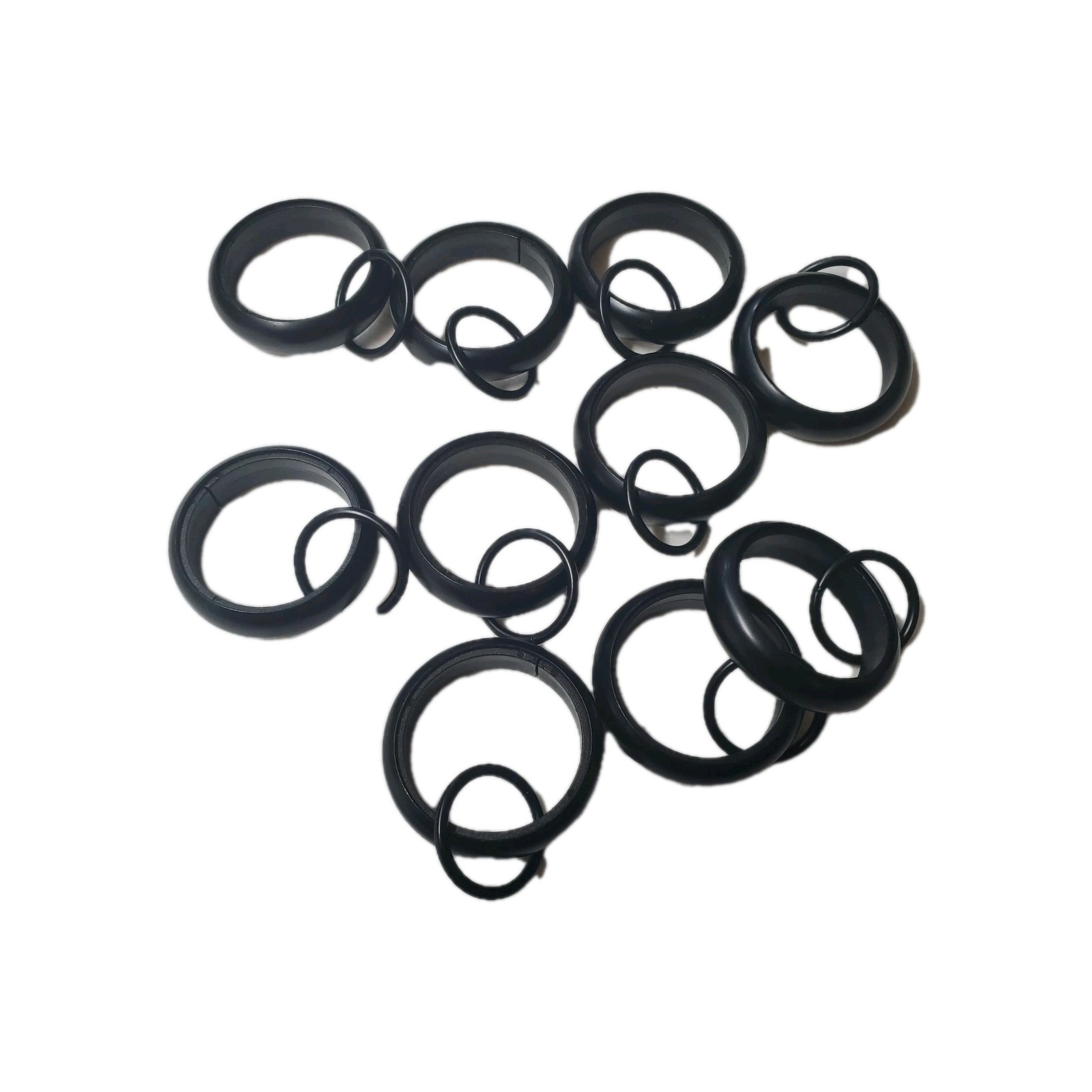 Pottery Barn Quiet-Glide Double Round Curtain Rings 0.75” Antique Bronze Set/10