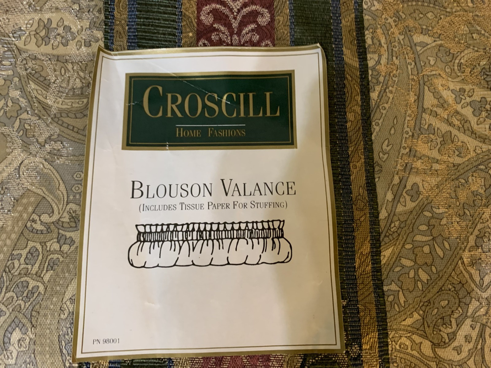 Croscill Dover Manor Townhouse Blouson Valance 84″ x 17.5″ Cotton Blend USA