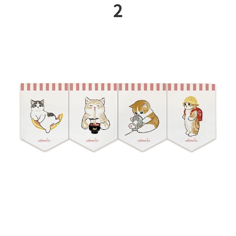4x Japanese Cartoon Short Door Curtain Triangle Noren Valance Sushi Home Decor