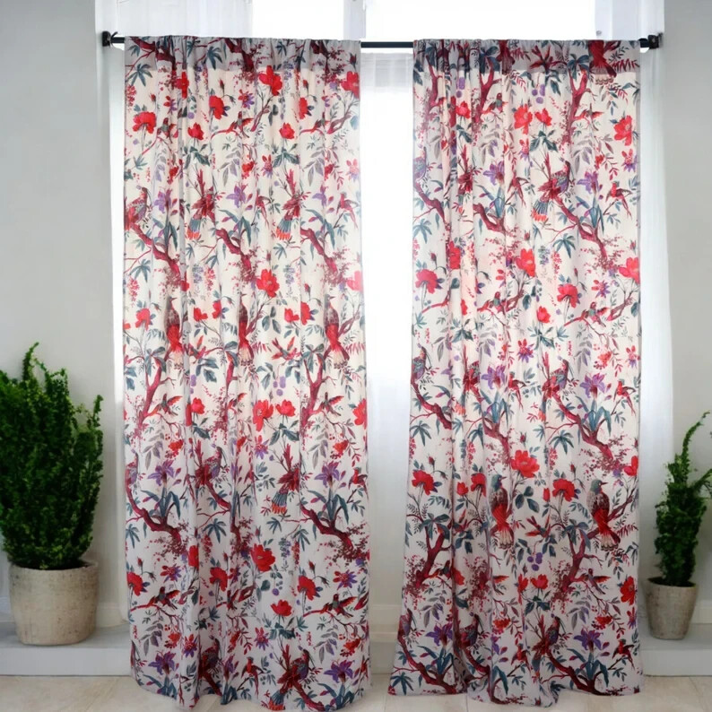 White Velvet Curtain Drape Window Decor Door Curtain Blackout Luxury Curtain